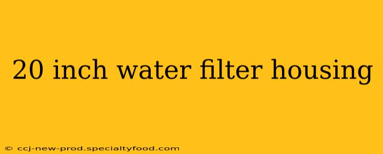 20 inch water filter housing