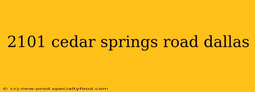 2101 cedar springs road dallas