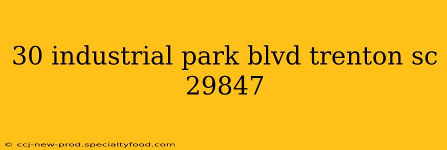 30 industrial park blvd trenton sc 29847