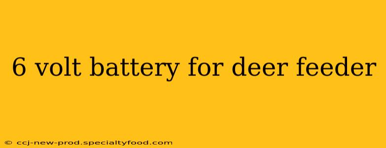 6 volt battery for deer feeder