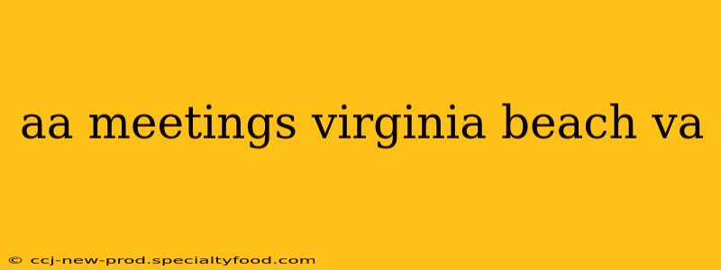 aa meetings virginia beach va