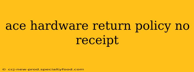 ace hardware return policy no receipt
