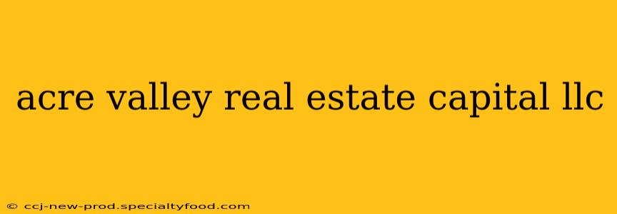 acre valley real estate capital llc