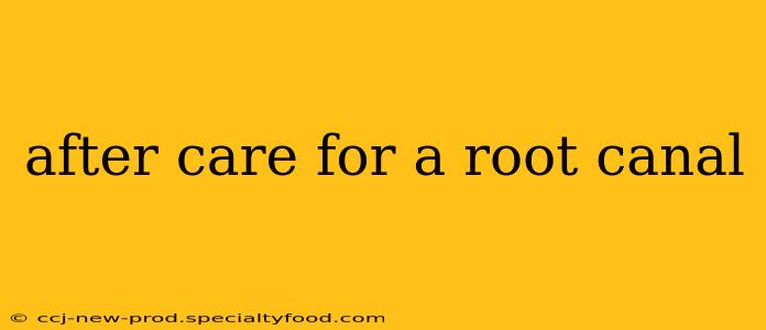 after care for a root canal