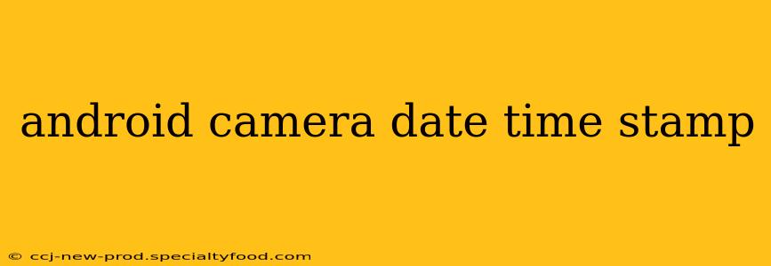 android camera date time stamp