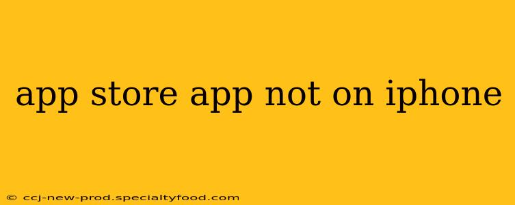 app store app not on iphone