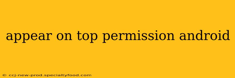 appear on top permission android
