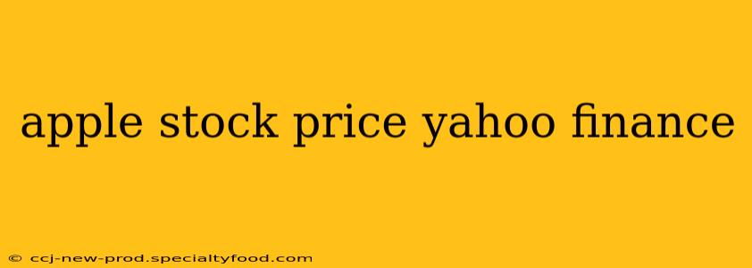 apple stock price yahoo finance