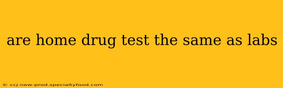are home drug test the same as labs