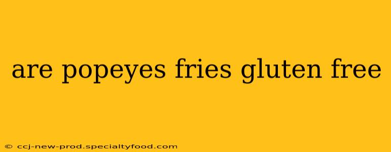 are popeyes fries gluten free