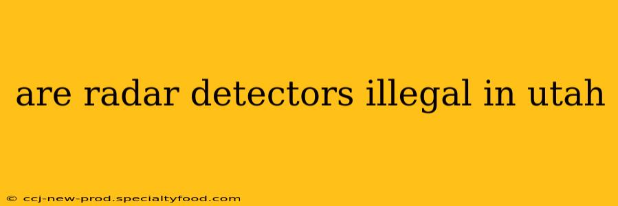 are radar detectors illegal in utah