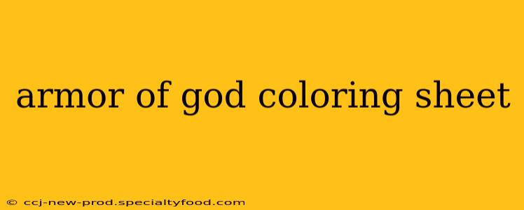 armor of god coloring sheet