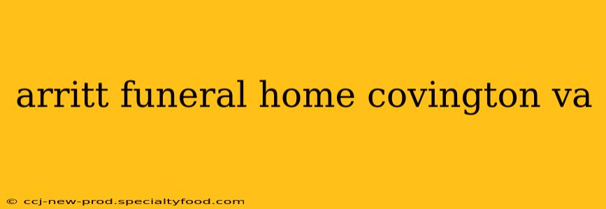 arritt funeral home covington va
