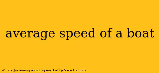 average speed of a boat