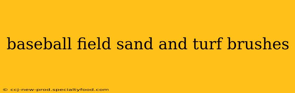 baseball field sand and turf brushes