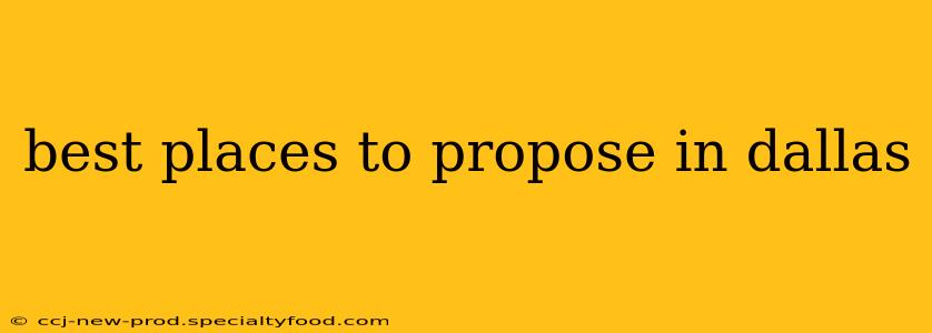 best places to propose in dallas