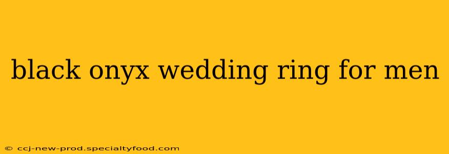 black onyx wedding ring for men