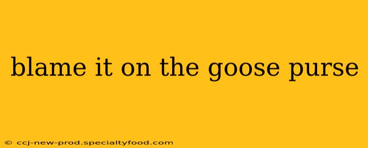 blame it on the goose purse