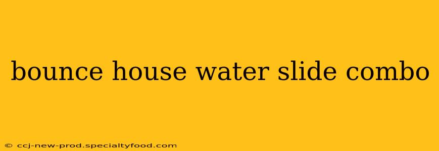 bounce house water slide combo