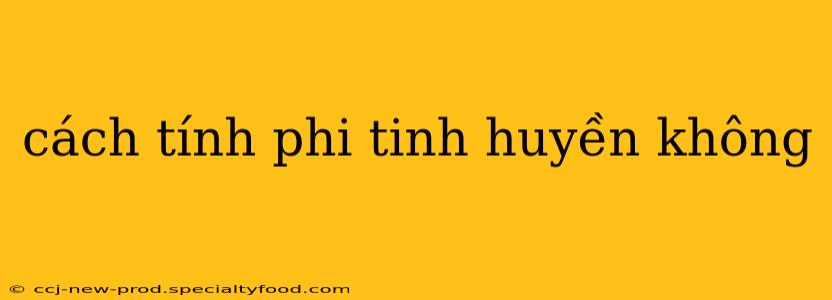 cách tính phi tinh huyền không