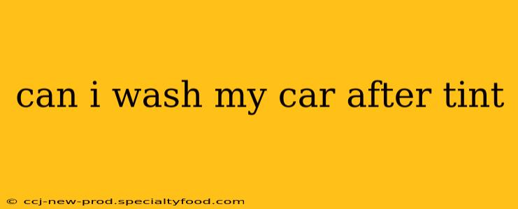 can i wash my car after tint