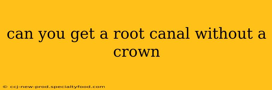 can you get a root canal without a crown