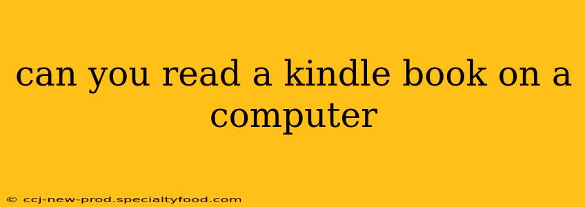 can you read a kindle book on a computer