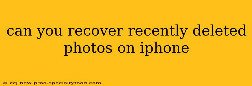 can you recover recently deleted photos on iphone