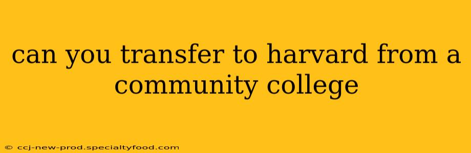 can you transfer to harvard from a community college