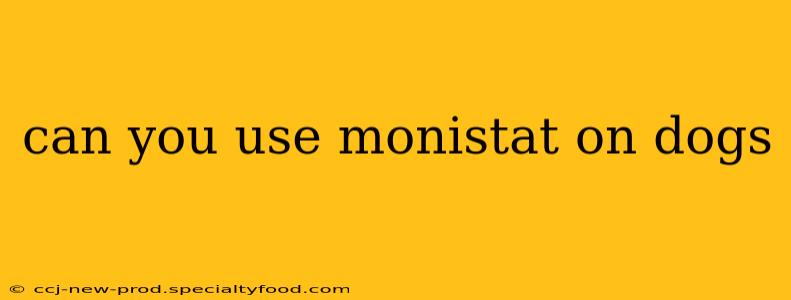 can you use monistat on dogs