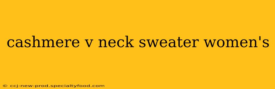 cashmere v neck sweater women's