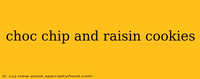 choc chip and raisin cookies