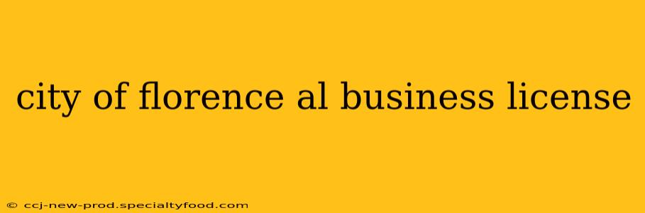 city of florence al business license
