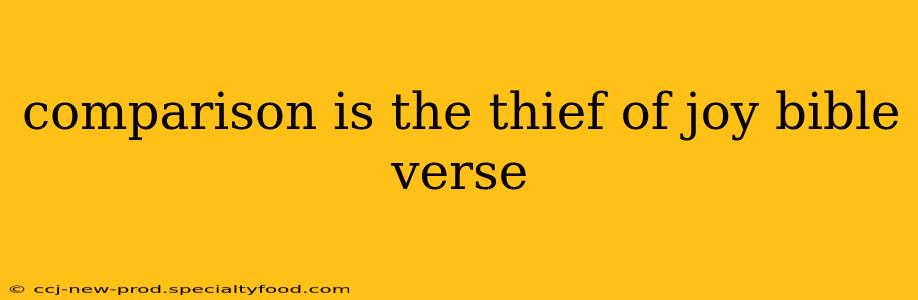 comparison is the thief of joy bible verse