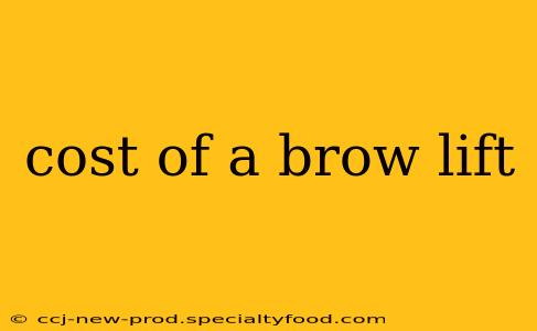 cost of a brow lift