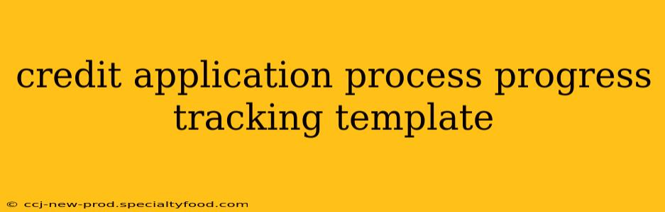 credit application process progress tracking template
