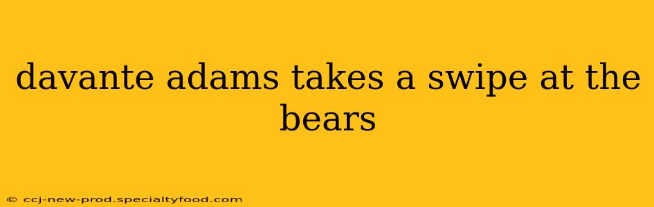 davante adams takes a swipe at the bears