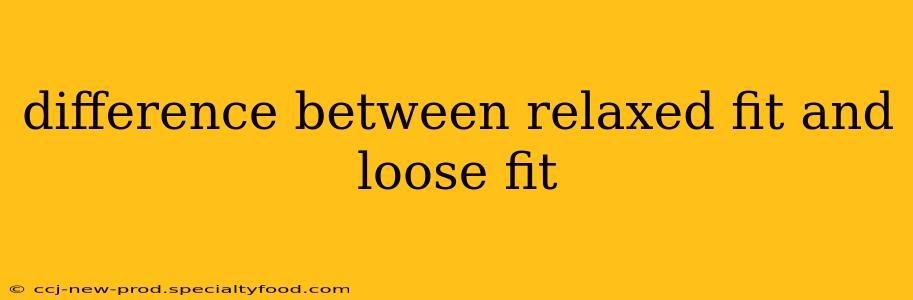 difference between relaxed fit and loose fit