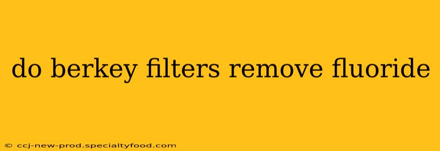 do berkey filters remove fluoride