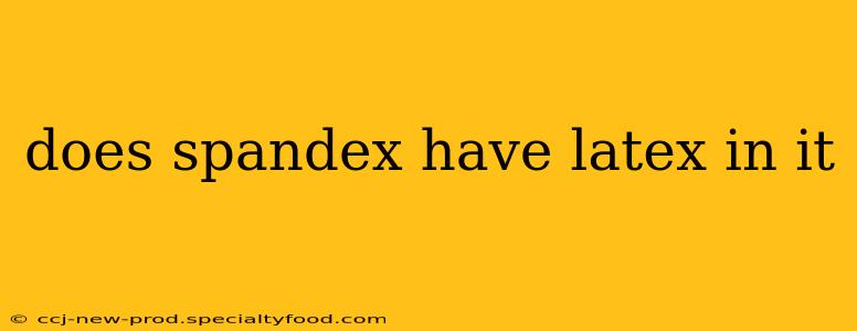 does spandex have latex in it