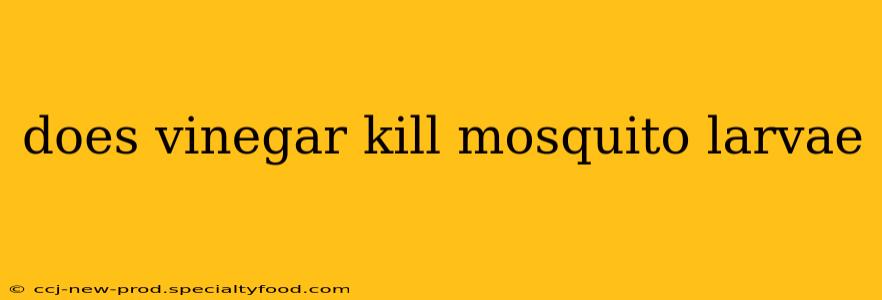 does vinegar kill mosquito larvae