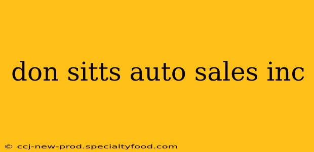don sitts auto sales inc