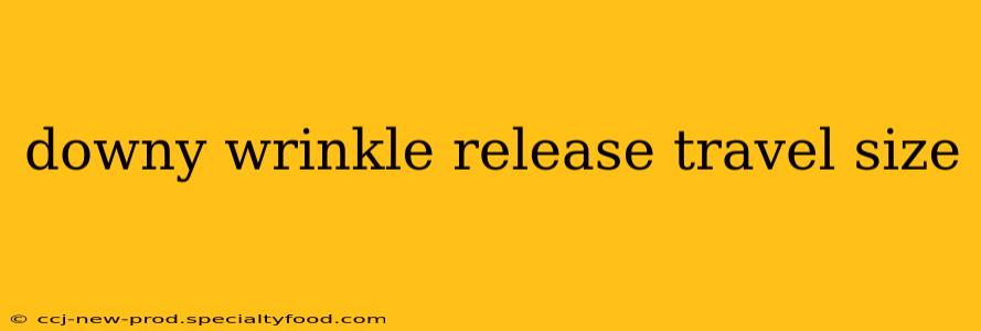 downy wrinkle release travel size