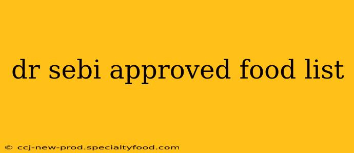 dr sebi approved food list
