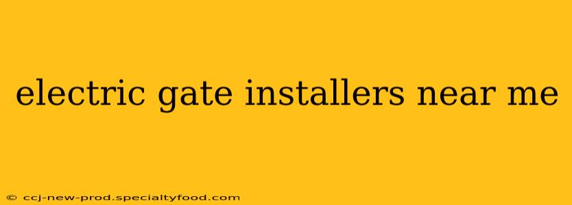 electric gate installers near me