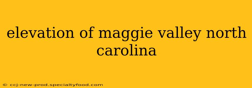 elevation of maggie valley north carolina
