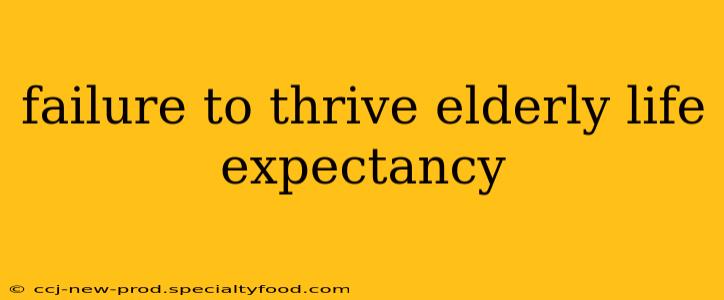 failure to thrive elderly life expectancy
