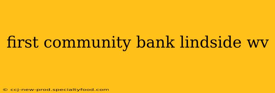 first community bank lindside wv