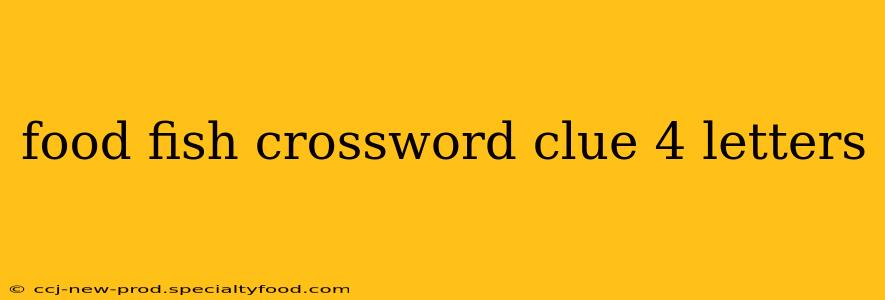 food fish crossword clue 4 letters