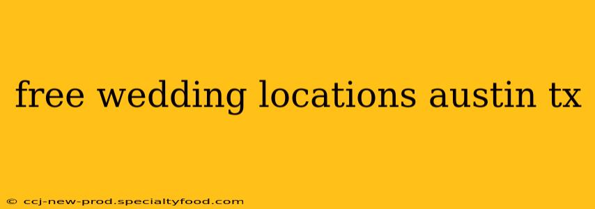 free wedding locations austin tx